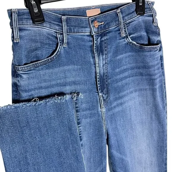 MOTHER Women’s The Hustler Ankle Fray Jean in Healing Jar Lightwash 33 - Picture 4 of 6